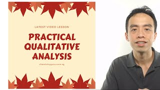 Practical Qualitative Analysis [upl. by Nairrad]