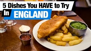 British Food Tour  5 Dishes You HAVE to Try in England Americans try British food [upl. by Ferretti538]