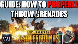 GUIDE How to PROPERLY throw GRENADES in PLAYERUNKNOWNs BATTLEGROUNDS PUBG [upl. by Harshman750]