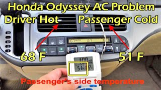 Honda Odyssey AC Problem  Drivers Side Warm amp Passenger Side Cold [upl. by Buroker]