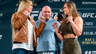 UFC 197 Holly Holm vs Miesha Tate Staredown [upl. by Pinkerton]