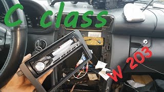 Radio Removal amp Replacement  Mercedes C200 w203 [upl. by Nimaynib]