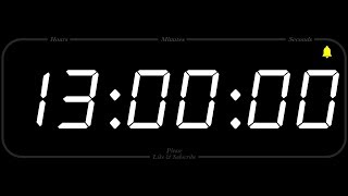 13 Hour  TIMER amp ALARM  1080p  COUNTDOWN [upl. by Mosby]