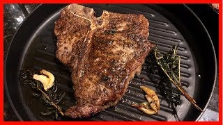 Cooking the Best T Bone Steak on the Stove amp Oven  Pan seared butter basted and Baked [upl. by Calie]