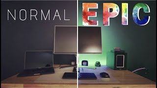 EASY to Install RGB Light Strips for an EPIC Desk Setup [upl. by Animor]