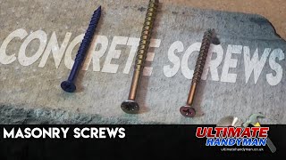 Concrete screws  Masonry screws [upl. by Eeramit]