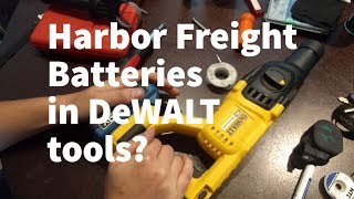 New Harbor Freight batteries work in DeWALT tools [upl. by Harned]