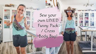 I added lining to a Fanny Pack and you can too Sewing tutorial [upl. by Hugon318]