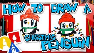 How To Draw A Christmas Penguin [upl. by Olegnaid937]