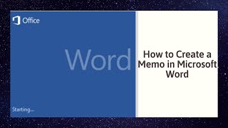 How to Create a Memo in Microsoft Word [upl. by Savory]