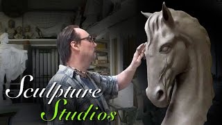 Classical Horse Head Carving by Sculpture Studios [upl. by Hultin512]