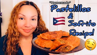 Puerto Rican Pastelillos amp Sofrito Recipe [upl. by Mimi]