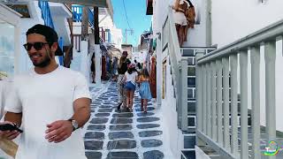 MYKONOS Greece Walking Tour Billionaires Holiday Hot Spot [upl. by Divad847]