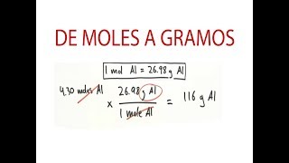 Convertir moles a gramos [upl. by Ahsatan]