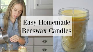 How to Make Beeswax Candles  Easy DIY Tutorial [upl. by Ellevehs]