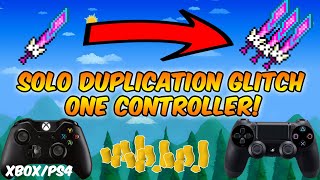 Terraria SOLO Duplication Glitch ONE CONTROLLER  Single Player Dupe glitch XboxPS4 Terraria 14 [upl. by Deirdra]