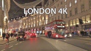 London 4K  Night Drive  UK [upl. by Wayolle]