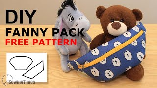 Free Pattern DIY Simple Fanny Pack  small size  Waist Bag Sewing Tutorial sewingtimes [upl. by Ydroj917]