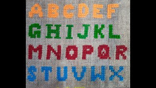 Awesome alphabet cross stitch design ABCD alphabet design [upl. by Aleirbag455]