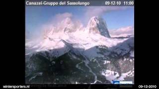 Val di Fassa Canazei webcam time lapse 20102011 [upl. by Hau]