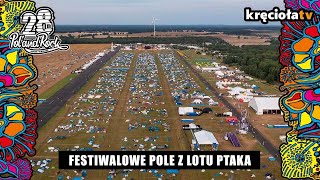 Festiwalowe pole z lotu ptaka [upl. by Edrock]