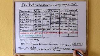 Betriebsabrechnungsbogen BAB  für Studis amp Azubis 2 Full [upl. by Rasec]