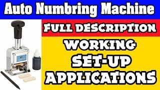 Working of automatic numbering machine  auto numeric machine setup [upl. by Gesner]