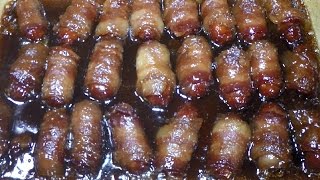 Scrumptious Bacon Wrapped Little Smokies Sausage Appetizer [upl. by Bettzel]