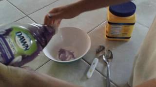 How to make slime with only corn starch and Dawn dish wash soap [upl. by Akinak]