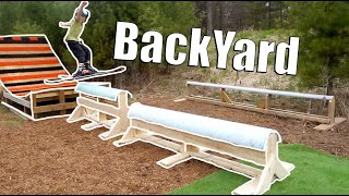 How To Build Boxes and Rails Snowboarding and Skiing  Backyard Rail Set Up  MSnow Set Up [upl. by Adnerol]