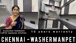 UPVC MODULAR KITCHEN  WARDROBE DESIGNS  CHENNAIWASHERMANPET  10 YEARS WARRANTY  A1 interiors [upl. by Marilou]