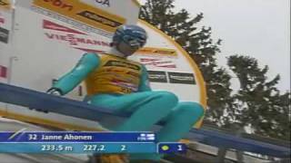 Janne Ahonen  240m crash  Planica 2005 [upl. by Fulviah27]