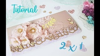 ❤ COMO HACER UN SOBRE PARA REGALAR DINERO  TUTO DE FLORES SCRAPBOOKING TUTORIAL❤ [upl. by Clarkin196]