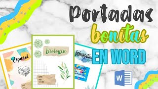 COMO HACER PORTADAS BONITAS EN WORD 1 [upl. by Elleirb]