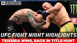 UFC Fight Night highlights Teixeira brutalizes Smith in dominant TKO victor  CBS Sports HQ [upl. by Kawai749]