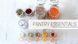 PANTRY ESSENTIALS »  printable grocery shopping list [upl. by Ecirtnas]