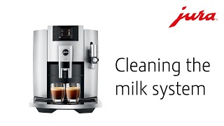 JURA E8  Cleaning the milk system [upl. by Kavanaugh]