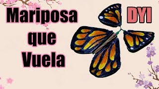 TUTORIAL DIY COMO HACER UNA MARIPOSA DE PAPEL QUE VUELA DE VERDAD MANUALIDAD [upl. by Ennoryt463]