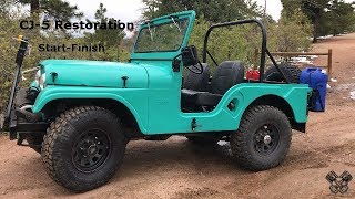 1965 Jeep CJ5 Restoration Full Video [upl. by Inohs]