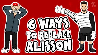 6 ways Liverpool can REPLACE Alisson ► OneFootball x 442oons [upl. by Ahsart230]