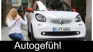 Smart fortwo FULL REVIEW amp comparison vs Smart forfour test drive allnew neuer 2016  Autogefühl [upl. by Kelly]