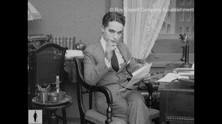 Charlie Chaplin Reading Fan Mail  Rare Archival Footage [upl. by Akinoj]