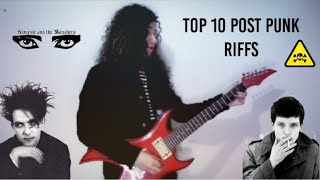 Top 10 Post Punk Riffs GuitarBass [upl. by Ellekcim]