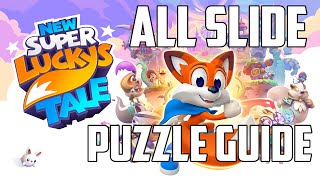 New Super Luckys Tale  All Slide Puzzle Guide Sky Castle Wrestful Retreat amp Gilly Island [upl. by Mossberg]