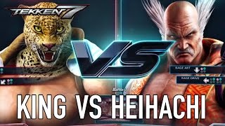 Tekken 7  PS4XB1PC  King VS Heihachi Character Gameplay [upl. by Ylahtan995]