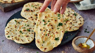 GlutenFree NAAN Vegan Indian Flatbread Recipe No Yeast 😍 [upl. by Nerot]