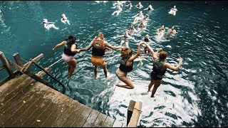 Cenote swim in Mexico  Contiki [upl. by Yojenitsirk]