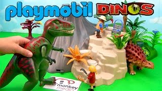 Playmobil Dinos Exploding Volcano TRex Baby Dino and More [upl. by Hough]