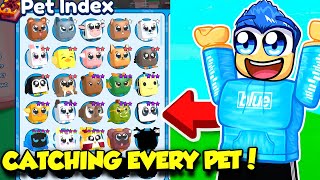 CATCHING EVERY PET IN ROBLOX PET CATCHERS [upl. by Oster]