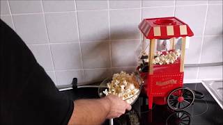 Retro Popcorn Maker  Popcorn in 3 Minuten Heißluft [upl. by Epuladaugairam639]